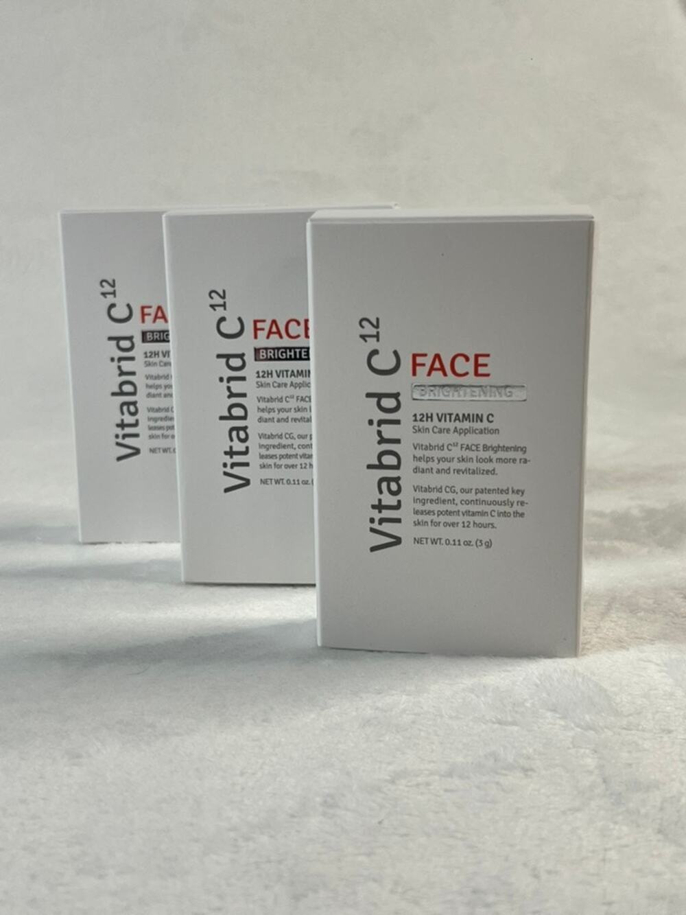 Vitabrid C12 Face Brightening 3-Pack Bundle 12H Vitamin C Powder ($204 Value)